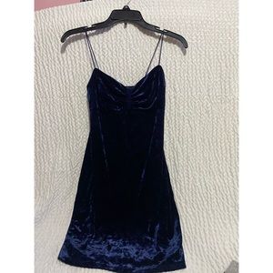 URBAN OUTFITTERS Blue Velvet Dress